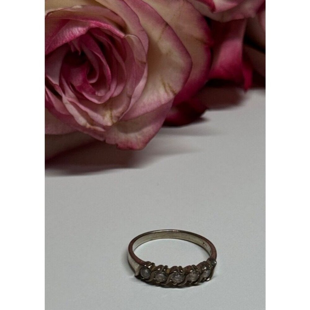 925 STERLING SILVER CZ RING SIZE 7 - Picture 6 of 7